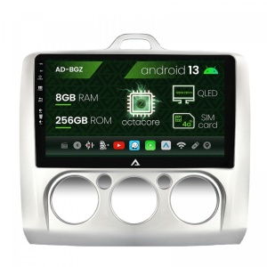 Navigatie Ford Focus MK2 (2004-2011), Clima manuala, Android 13, Z-Octacore , 8GB RAM , 256GB ROM, 9 Inch - AD-BGZ9008,AD-BGRKIT112