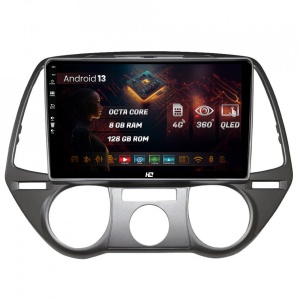 Navigatie HUB64 Hyundai I20 (2008-2012), 8GB RAM, Android 13, Octacore, Slot Sim 4G, DSP, GPS, Wi-FI, Carplay, Android Auto, USB, Bluetooth, Waze, Touchscreen, 9 Inch