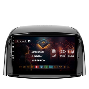Navigatie HUB64 Renault Koleos (2009-2016), 6GB RAM, Android 13, Octacore, Slot Sim 4G, DSP, GPS, Wi-FI, Carplay, Android Auto, USB, Bluetooth, Waze, Touchscreen, 9 Inch