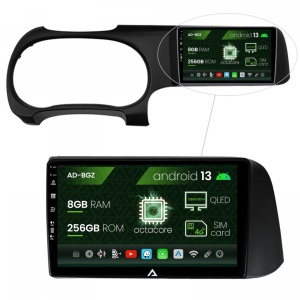 Navigatie Hyundai I10 (2020,), Android 13, Z-Octacore , 8GB RAM , 256GB ROM, 9 Inch - AD-BGZ9008,AD-BGRKIT221