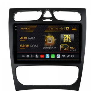 Navigatie Mercedes Benz C-Class W203 (2000-2005), Android 13, V-Octacore , 4GB RAM , 64GB ROM, 9.5 Inch - AD-BGV9004,AD-BGRKIT416