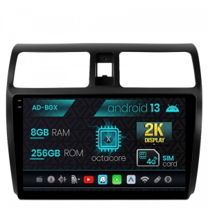 Navigatie Suzuki Swift (2003-2010), Android 13, X-Octacore , 8GB RAM , 256GB ROM, 9.5 Inch - AD-BGX9008,AD-BGRKIT301