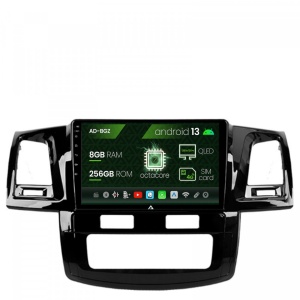 Navigatie Toyota Hilux (2008-2014), Android 13, Z-Octacore , 8GB RAM , 256GB ROM, 9 Inch - AD-BGZ9008,AD-BGRKIT081