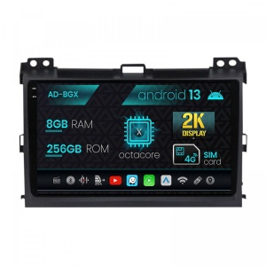 Navigatie Toyota Prado J120 (2002 - 2010), Android 13, X-Octacore , 8GB RAM , 256GB ROM, 9.5 Inch - AD-BGX9008,AD-BGRKIT083
