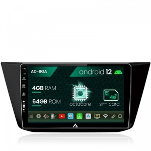 Navigatie Volkswagen Tiguan (2016,), Android 12, A-Octacore , 4GB RAM , 64GB ROM, 10.1 Inch - AD-BGA10004,AD-BGRKIT036