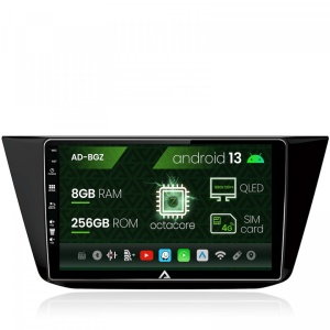 Navigatie Volkswagen Tiguan (2016,), Android 13, Z-Octacore , 8GB RAM , 256GB ROM, 10.1 Inch - AD-BGZ10008,AD-BGRKIT036