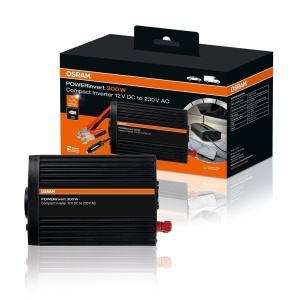 OSRAM POWERinvert 300W – Invertor auto 12 V → 230 V cu USB pentru alimentare dispozitive