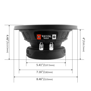 RW8D4 SUBWOOFER RECOIL DE 20CM (8"), 4+4Ω, 400W