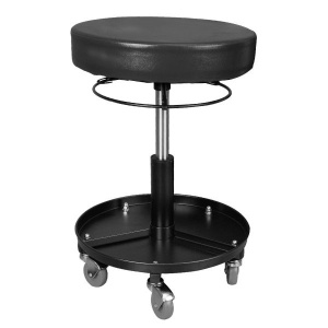 Scaun atelier, rotund, reglabil pe inaltime, Black 380x380x440, Greutate: 5.7 kg