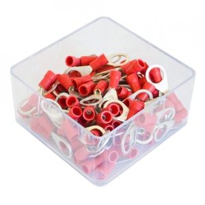 Set 100 Papuci Electrici Terminali Tip Inel Izolati 8.4Mm