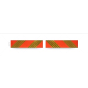 Set 2 placute reflectorizante MVM VEM004, 565 x 132 mm, cu suport aluminiu