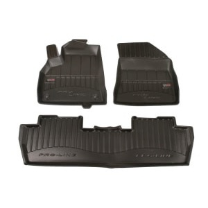 Set 3 covorase auto tip tavita Frogum, Cauciuc, pentru PEUGEOT 5008 06.09-03.17 MINIVAN, Negru
