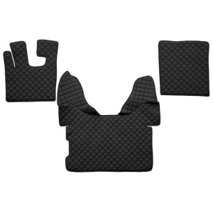 Set 3 covorase camion piele ecologica neagra pentru DAF XF 105 10.05- transmisie automata
