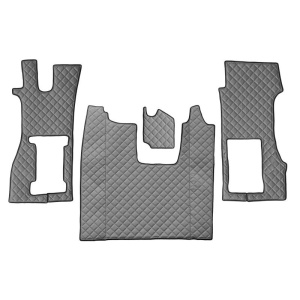 Set 4 covorase camion F-Core, Piele-ECO, pentru SCANIA L,P,G,R,S, 2016+, scaun pasager pneumatic, Gri