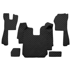 Set 5 covorase camion, piele ecologica neagra pentru SCANIA P,G,R,T 03.04- transmisie automata