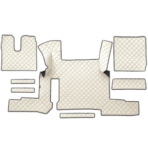 Set 7 covorase camion F-Core, Piele-ECO, pentru MAN TGX, transmisie automata, 2 sertare, Bej