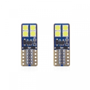 Set becuri auto cu LED CANBUS T10e W5W 8 SMD Alb 12/24V