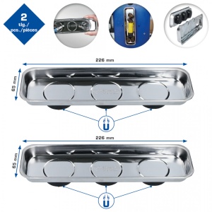 Set Farfurii Magnetice Din Otel Inoxidabil, Cu 2 Piese-Brilliant Tools