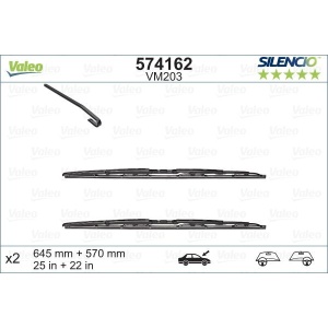 Set lamela stergator Valeo Silencio 645/570 mm