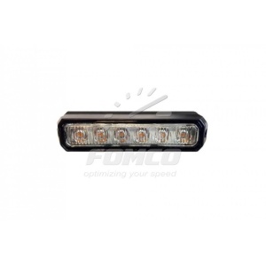 Stroboscop portocaliu cu 6 led-uri 12/24V R65 R10