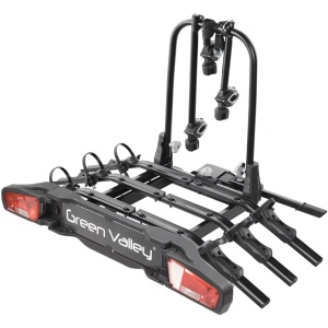 Suport 3 biciclete Green Valley EXPLORER (4 cu adaptor) cu prindere pe carligul de remorcare