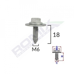 Surub Fixare Elemente Motor Pentru Toyota, Lexus 6X18Mm Set 5 Buc