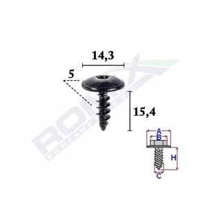 Surub Fixare Pentru Audi,Vw, Skoda 5X15.4Mm Set 10 Buc