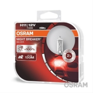 64211Nbs-Hcb Set 2 Becuri H11 12V55W Night Breaker Silver 100% Osram