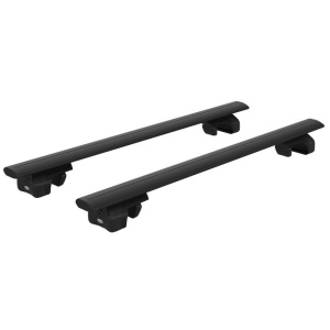 Bare transversale din aluminiu Cruz Airo Black pentru Volkswagen Tiguan II (AD1) Allspace 2016+ cu bare longitudinale