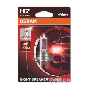 Bec 12V H7 55 W Night Breaker Silver +100% Blister 1 Buc Osram