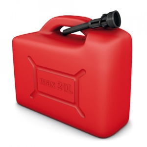 Canistra din plastic pentru combustibil rosie 20L
