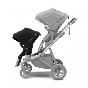 Carucior Thule Sleek pentru 2 copii Midnight Black