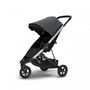 Carucior Thule Spring cu cadru argintiu + Copertina Thule Canopy SHADOW GREY