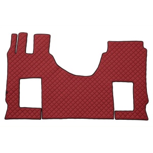 Covoras camion F-Core, Piele-ECO, pentru MERCEDES ACTROS MP4 / MP5, cabina lata 250 cm, scaun pasager pneumatic, Rosu