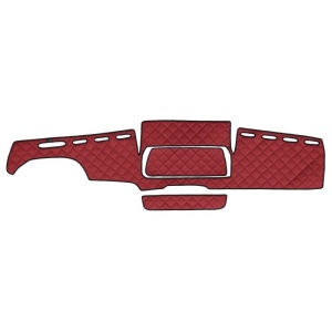 Covoraș de Bord Roșu Piele Matlasată ECO-LEATHER pentru MAN TGX I (06.06-09.21)