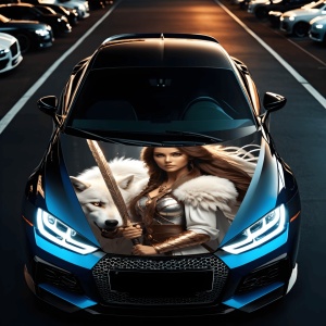 Folie Capota Auto "Hood Art" rezistenta la exterior, marime L (180 x 130cm) - Cod: AVX-CAPOTA-006L