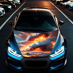 Folie Capota Auto "Hood Art" rezistenta la exterior, marime M (165 x 120cm) - Cod: AVX-CAPOTA-024M