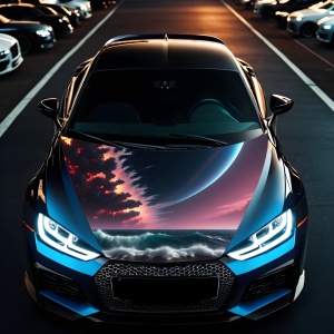 Folie Capota Auto "Hood Art" rezistenta la exterior, marime S (150 x 110cm) - Cod: AVX-CAPOTA-023S