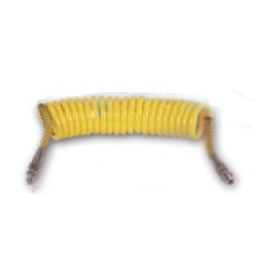 Furtun de aer spiralat HICO PPN009, silicon, M16, galben