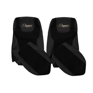 Husa scaun camion F-CORE UX07 BLACK, piele ecologica/velur, negru, pentru DAF XF 105, XF 106 10.12-