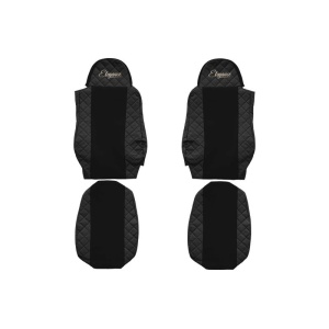 Huse pentru Scaune Elegance - Negru, Eco-Piele/Velours pentru DAF
