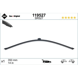 Lamela stergator spate SWF Wiper FB REAR LHD/RHD 350 mm