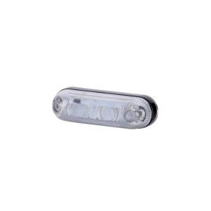 Lampă gabarit, Horpol, ovală cu suport, marcaj frontal, LED alb, alimentare 12/24V