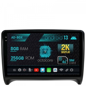 Navigatie Audi TT, Android 13, X-octacore , 8GB RAM , 256GB ROM, 9.5 Inch - AD-BGX9008,AD-BGRKIT426