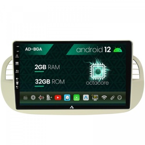 Navigatie Fiat 500 (2007-2014), Android 12, A-Octacore , 2GB RAM , 64GB ROM, 9 Inch - AD-BGA9002,AD-BGRKIT362V2