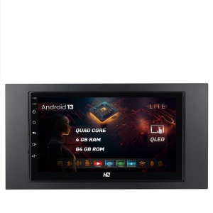 Navigatie HUB64 Ford 2DIN, 4 4GB RAM, Android 13, Quadcore, DSP, GPS, Wi-FI, Carplay, Android Auto, USB, Bluetooth, Waze, Touchscreen, 7 inch