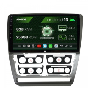 Navigatie Skoda Octavia 2, Android 13, Z-Octacore , 8GB RAM , 256GB ROM, 10.1 Inch - AD-BGZ10008,AD-BGRKIT048