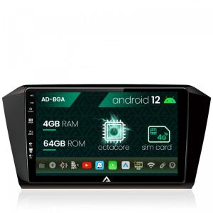 Navigatie Volkswagen Passat B8, Android 12, A-Octacore , 4GB RAM , 64GB ROM, 10.1 INCH - AD-BGA10004,AD-BGRKIT037