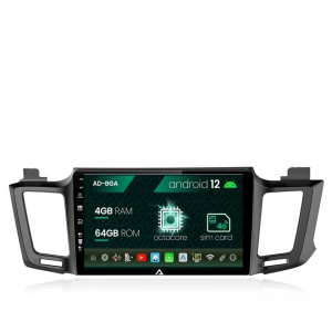Navitatie Toyota RAV4 (2013-2018), Android 12, A-Octacore , 4GB RAM , 64GB ROM, 10.1 Inch - AD-BGA10004,AD-BGRKIT060