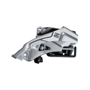 Schimbator fata 3x9 viteze Shimano Altus AFDM2000DSM6, Dual-Pull, argintiu